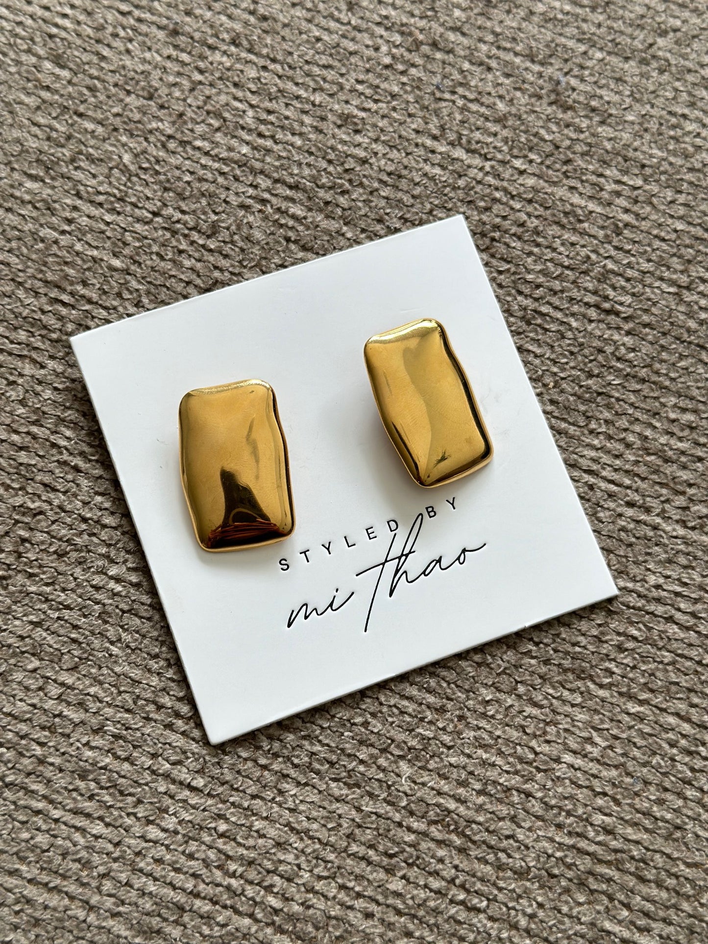 Simple Style Solid Color 18K Gold Plated Earrings
