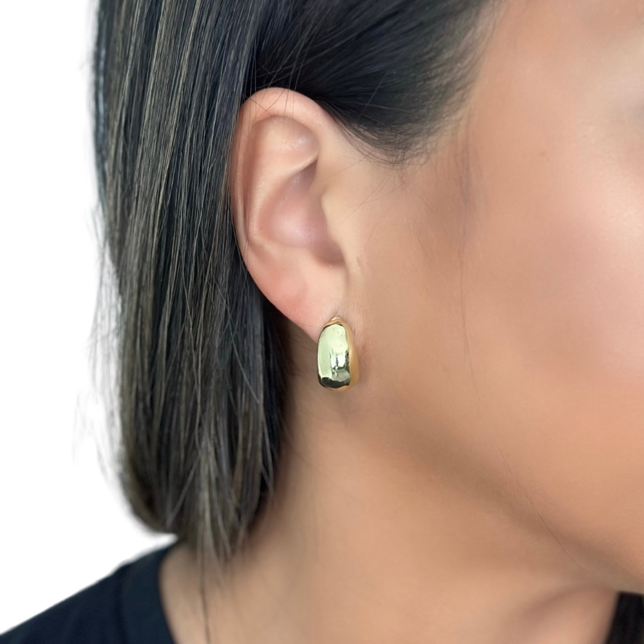 Simple Geometric Gold Plated Earrings