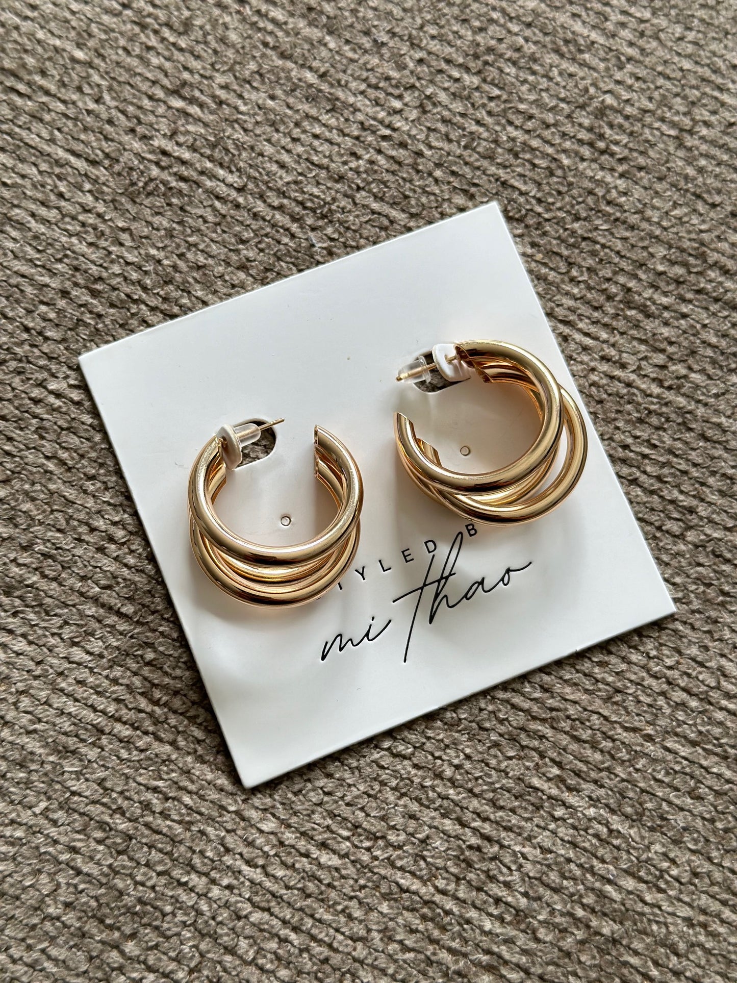 C Shape Metal Earrings