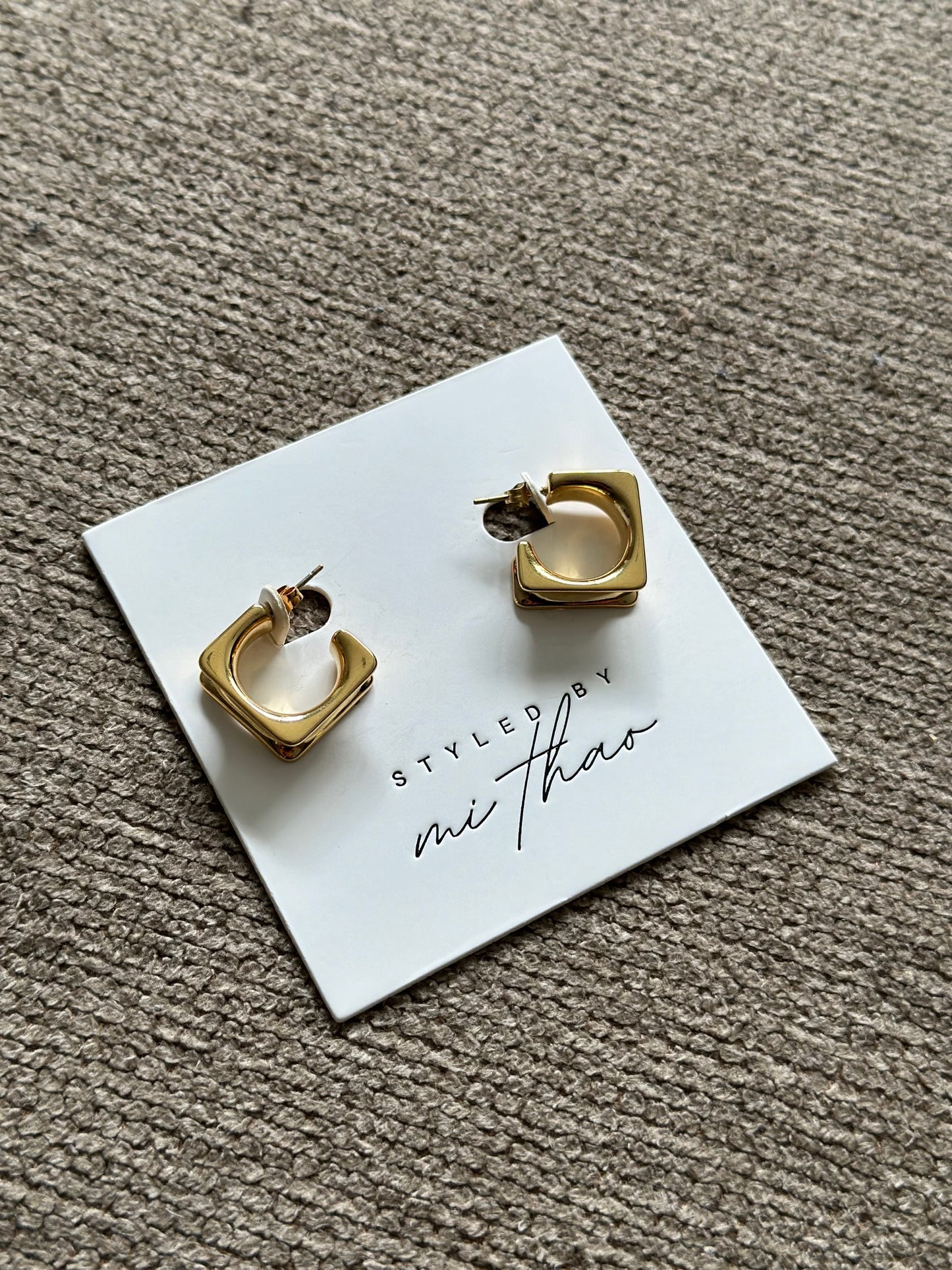 Simple Style Three-Dimension 304 Stainless Steel 18K Gold Plated Earrings